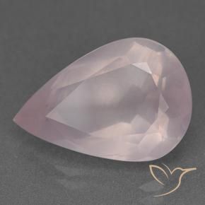 10.26 ct Pink Rose Quartz Stone, Natural Rose Quartz in Pear Facet Shape for Sale