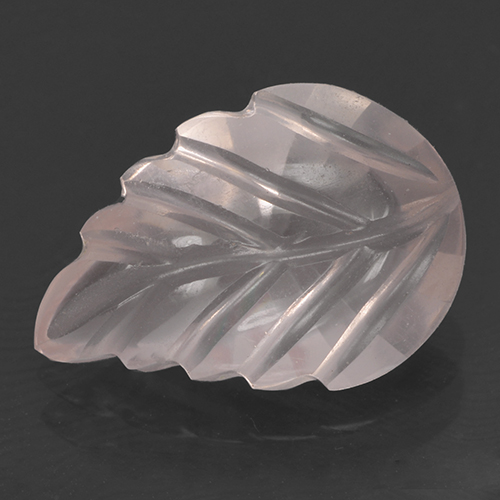 Light Coral Pink Розовый Кварц Камень - 3ct Fantasy Carved Leaf (ID: 501054)