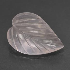 3.32 ct Pink Rose Quartz Stone, Natural Rose Quartz in Fantasy Carved Leaf Shape for Sale