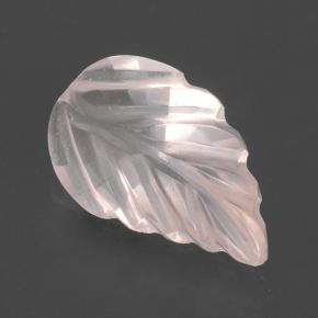 1.47 ct Pink Rose Quartz Stone, Natural Rose Quartz in Fantasy Carved Leaf Shape for Sale