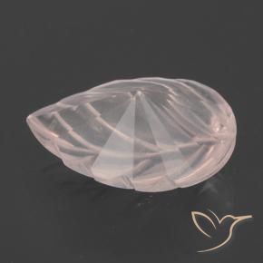 Rose Quartz Gemstone in 12.2 x 8.5 mm Size for Sale, Rose Quartz Stone in Very Light Rose Pink Color