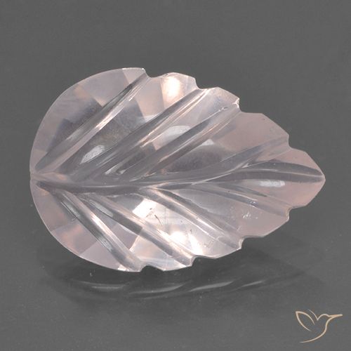2.93ct Natural Rose Pink Rose Quartz, Flower Cut, Transparent