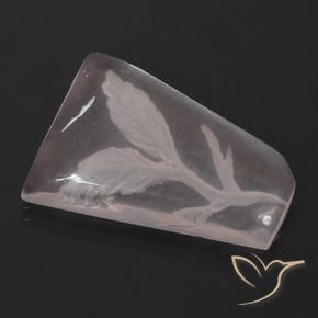 10.27 ct Pink Rose Quartz Stone, Natural Rose Quartz in Carved Fancy Shape for Sale
