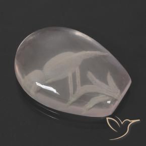 11.01 ct Pink Rose Quartz Stone, Natural Rose Quartz in Carved Fancy Shape for Sale
