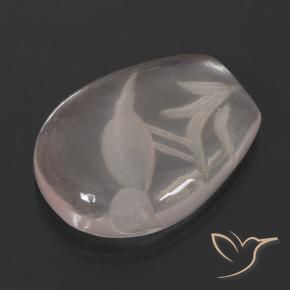 Rose Quartz Gemstone in 19 x 14.1 mm Size for Sale, Rose Quartz Stone in Light Pink Color