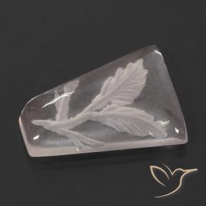 9.71 ct Pink Rose Quartz Stone, Natural Rose Quartz in Carved Fancy Shape for Sale