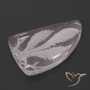 13.25 ct Pink Rose Quartz Stone, Natural Rose Quartz in Carved Teardrop Shape for Sale