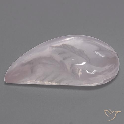 Rose Quartz Gemstone in 19.3 x 11.7 mm Size for Sale, Rose Quartz Stone in White Color