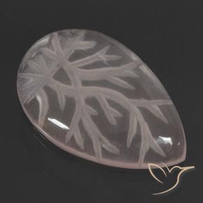 Rose Quartz Gemstone in 22 x 14.1 mm Size for Sale, Rose Quartz Stone in Light Coral Pink Color