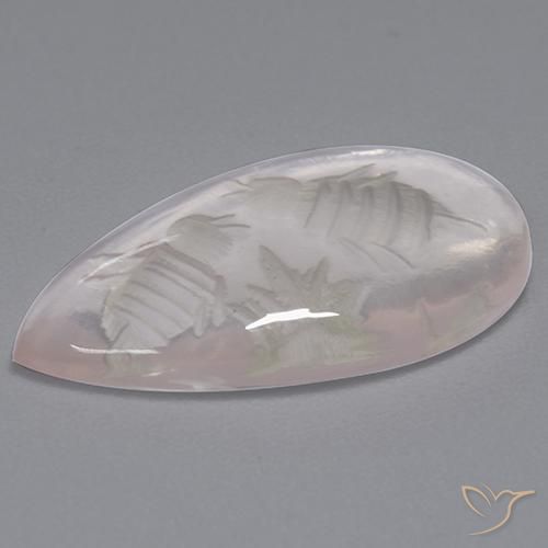 Rose Quartz Gemstone in 20.2 x 11.2 mm Size for Sale, Rose Quartz Stone in White Color