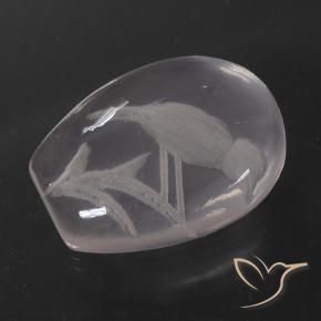 11.18 ct Pink Rose Quartz Stone, Natural Rose Quartz in Carved Fancy Shape for Sale