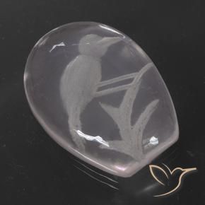 Rose Quartz Gemstone in 14 x 9 mm (calibrated) Size for Sale, Rose Quartz Stone in Very Light Pink Color