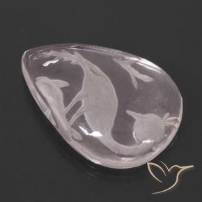 Rose Quartz Gemstone in 20.7 x 14.3 mm Size for Sale, Rose Quartz Stone in Light Pink Color