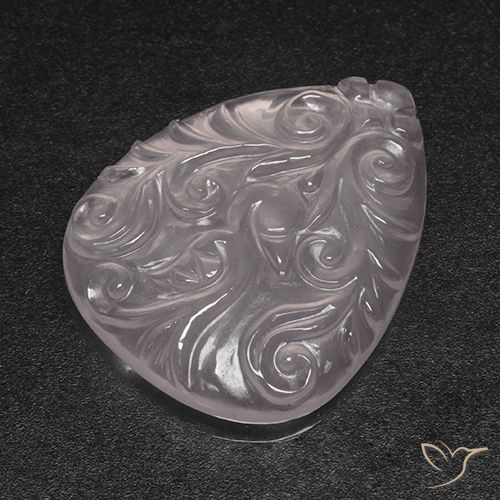 20.93ct Natural Colorless Rose Quartz, Pear Shape, Transparent