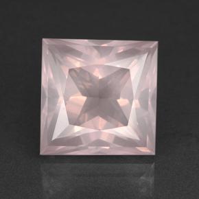 Rosado claro Cuarzo Rosa Gema - 9.3ct Corte Princesa (ID: 504623)