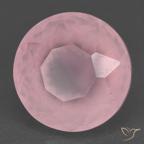 11.73 ct Pink Rose Quartz Stone, Natural Rose Quartz in Round Facet Shape for Sale