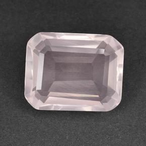 Flamingo Pink Rosenquarz Edelstein - 11.4ct Octagon Stufenschliff (ID: 504631)