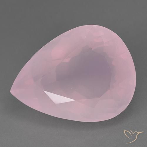 83.06 ct Pear Cut Rose Quartz, 32.6 x 24.9 mm From South Africa, Photo A