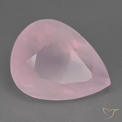 83.06 ct Pink Rose Quartz Stone, Natural Rose Quartz in Pear Facet Shape for Sale