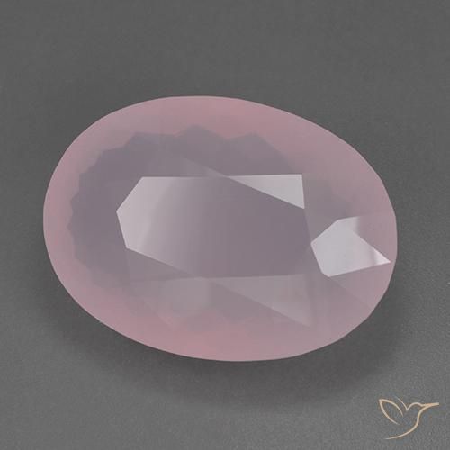 80.59 ct Pink Rose Quartz Stone, Natural Rose Quartz in Oval Facet Shape for Sale