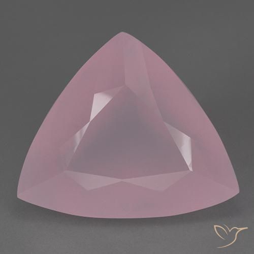87.19 ct Trillion Cut Rose Quartz, 32.9 x 27.6 mm From South Africa, Photo A