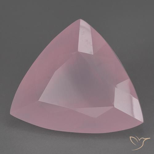 87.19 ct Pink Rose Quartz Stone, Natural Rose Quartz in Trillion Facet Shape for Sale