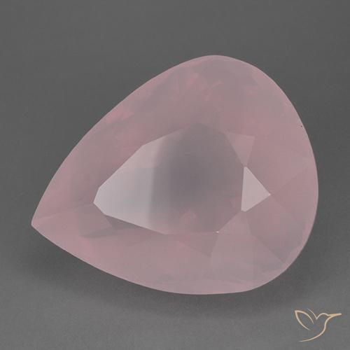 83.50 ct Pink Rose Quartz Stone, Natural Rose Quartz in Pear Facet Shape for Sale