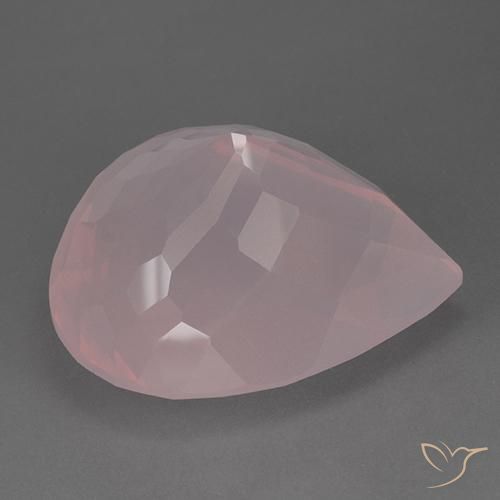 Rose Quartz Gemstone in 32.2 x 26.1 mm Size for Sale, Rose Quartz Stone in Light Rose Pink Color