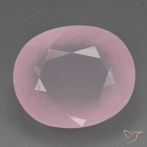 89.42 ct Oval Cut Rose Quartz, 31.8 x 26.8 mm From South Africa, Photo A