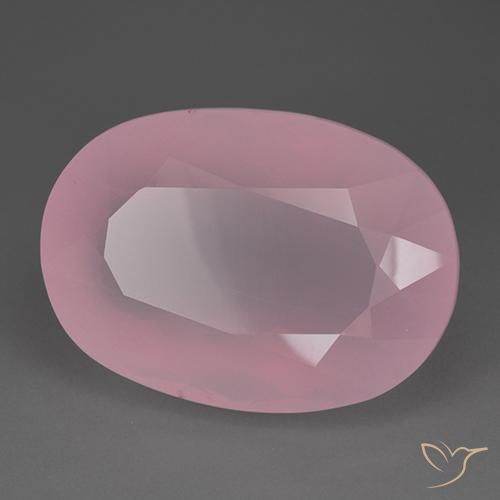 112.60 ct Pink Rose Quartz Stone, Natural Rose Quartz in Oval Facet Shape for Sale