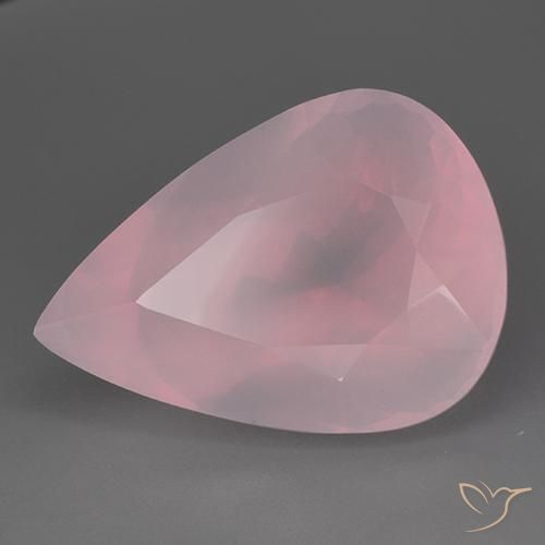 76.69 ct Pink Rose Quartz Stone, Natural Rose Quartz in Pear Facet Shape for Sale