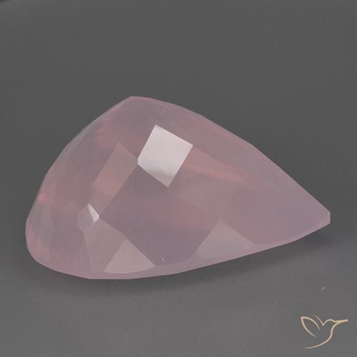 Rose Quartz Gemstone in 34.6 x 24.6 mm Size for Sale, Rose Quartz Stone in Medium Rose Pink Color