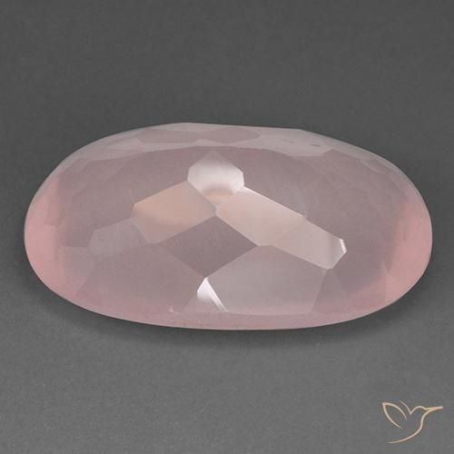 Rose Quartz Gemstone in 32.9 x 20.9 mm Size for Sale, Rose Quartz Stone in Medium Pink Color