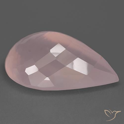 Rose Quartz Gemstone in 38.3 x 23.7 mm Size for Sale, Rose Quartz Stone in Light Pink Color