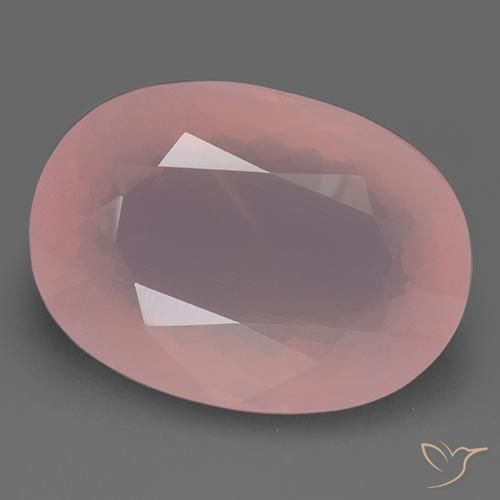 108.80 ct Pink Rose Quartz Gemstone, Rose Quartz Gem in Oval Facet Shape for Sale.