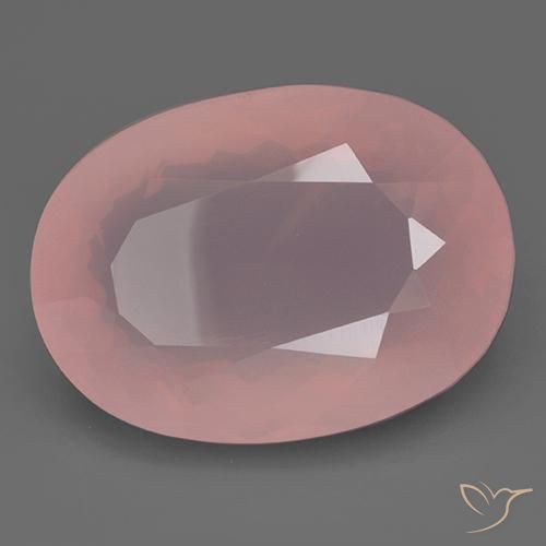 108.80 ct Pink Rose Quartz Stone, Natural Rose Quartz in Oval Facet Shape for Sale