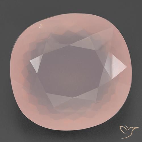 110.88ct Natural Light Pink Rose Quartz, Cushion, Transparent