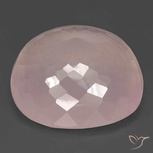 Rose Quartz Gemstone in 31.8 x 30.4 mm Size for Sale, Rose Quartz Stone in Light Pink Color