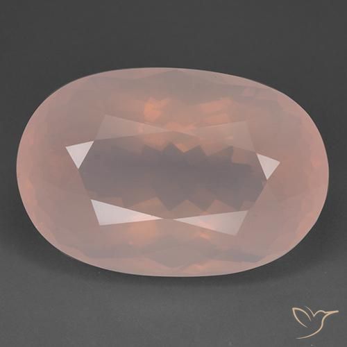 95.79ct Natural Blush Pink Rose Quartz, Oval, Transparent