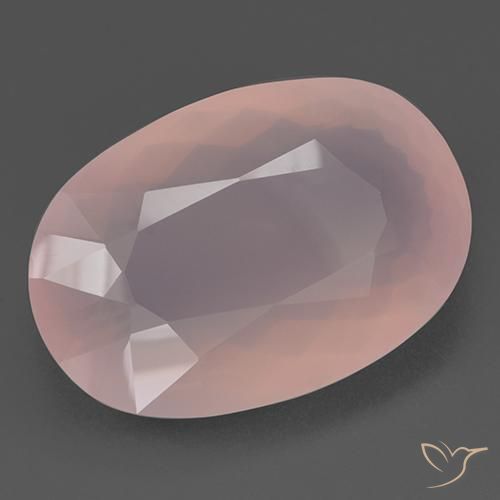 93.65 ct Pink Rose Quartz Stone, Natural Rose Quartz in Oval Facet Shape for Sale