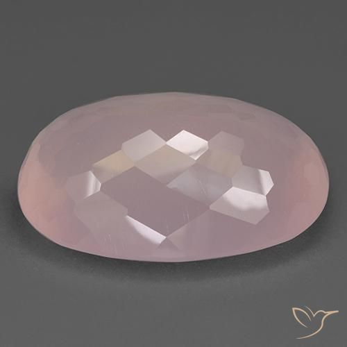 Rose Quartz Gemstone in 37.3 x 25.7 mm Size for Sale, Rose Quartz Stone in Flamingo Pink Color