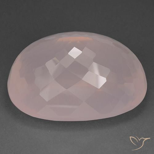 Rose Quartz Gemstone in 35.5 x 25.2 mm Size for Sale, Rose Quartz Stone in Light Pink Color