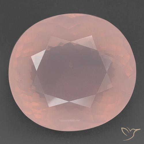 127.53ct Natural Flamingo Pink Rose Quartz, Oval, Transparent