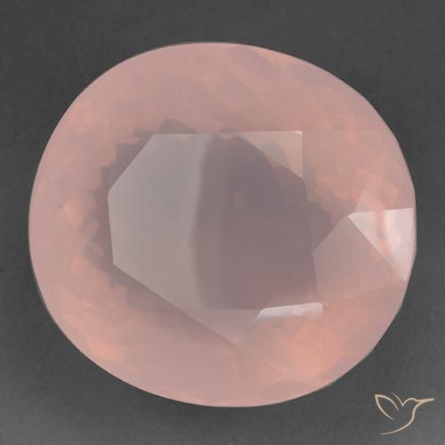 127.53 ct Pink Rose Quartz Stone, Natural Rose Quartz in Oval Facet Shape for Sale