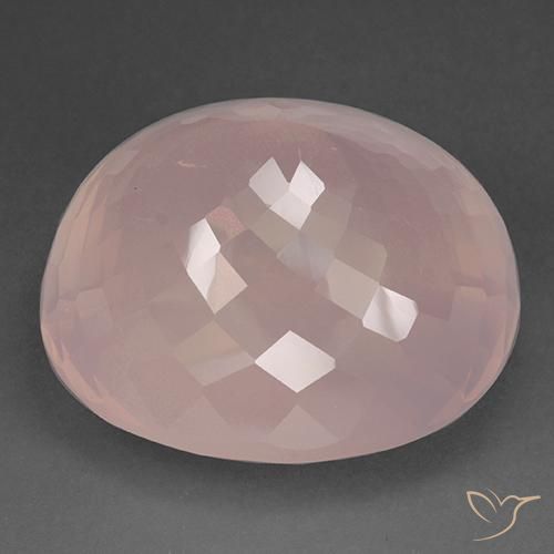 Rose Quartz Gemstone in 31.9 x 29.5 mm Size for Sale, Rose Quartz Stone in Flamingo Pink Color