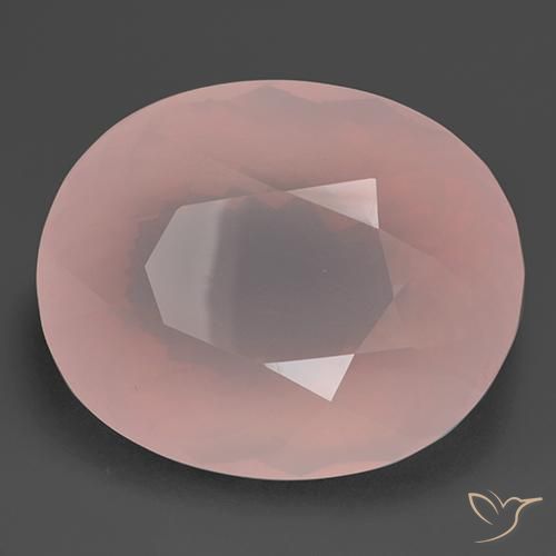 153.32 ct Pink Rose Quartz Stone, Natural Rose Quartz in Oval Facet Shape for Sale