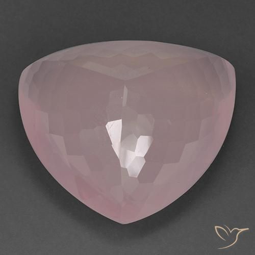 Rose Quartz Gemstone in 33.9 x 32.2 mm Size for Sale, Rose Quartz Stone in Light Coral Pink Color