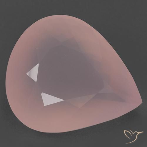 104.89ct Natural Medium Pink Rose Quartz, Pear Shape, Translucent