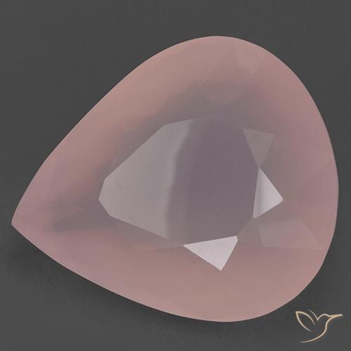 104.89 ct Pink Rose Quartz Stone, Natural Rose Quartz in Pear Facet Shape for Sale