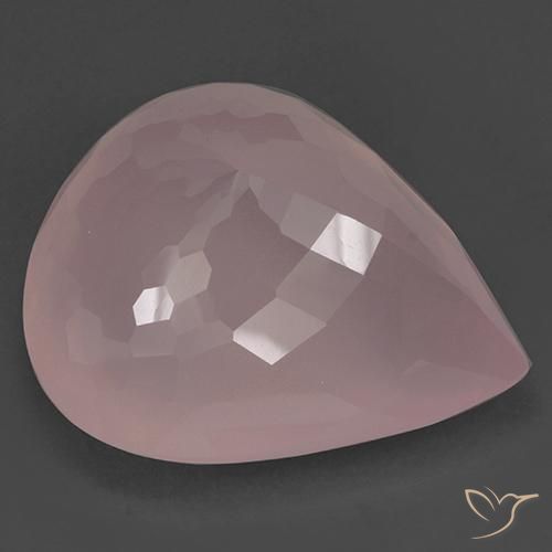 Rose Quartz Gemstone in 35.2 x 30 mm Size for Sale, Rose Quartz Stone in Medium Pink Color